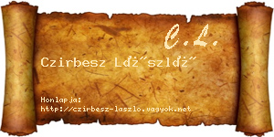 Czirbesz László névjegykártya