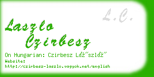 laszlo czirbesz business card